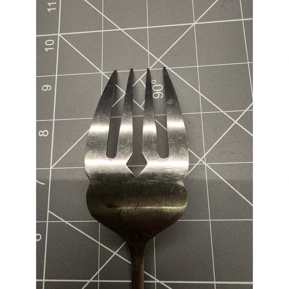 Vintage Capco Stainless Steel Cold Meat Serving Fork Heart Cutout Japan 8.5 Inch